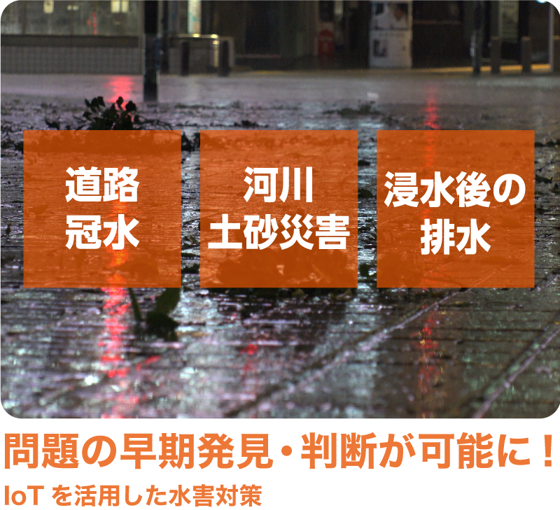 問題の早期発見・判断が可能に！IoTを活用した水害対策